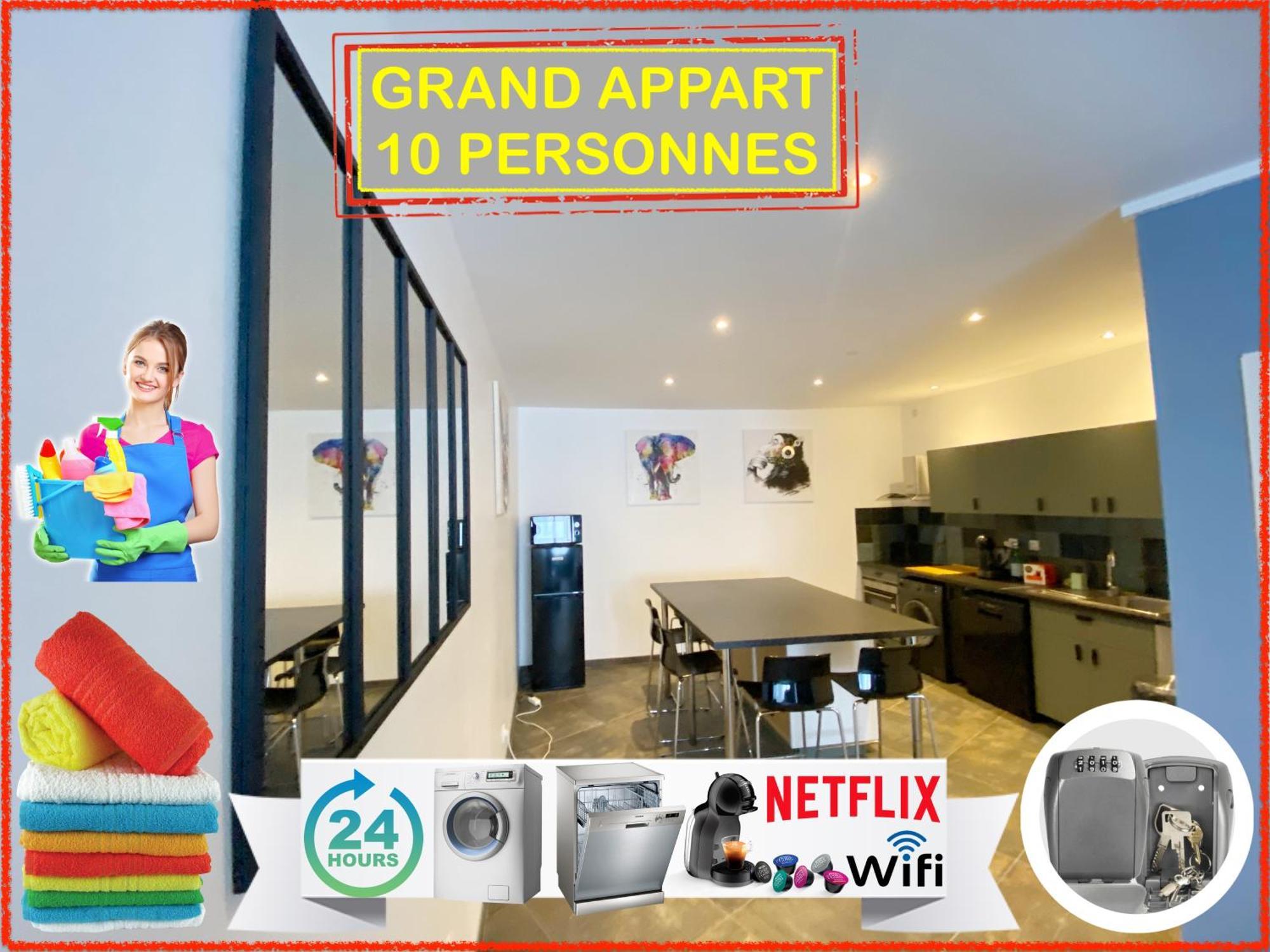 021 Chic & Cosy Grand Appart 84M2 Hypercentre Wifi Smart Tv Netflix سانت إتيان المظهر الخارجي الصورة